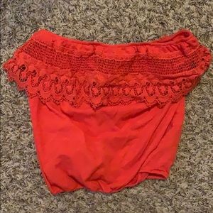 Off shoulder crop top